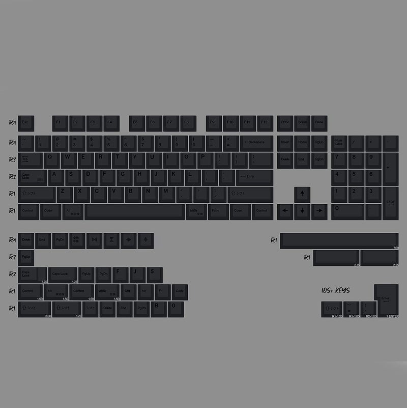 mintcaps PBT Gray Keycaps Set 144 Keys Cherry Profile DYE-Sub Custom ISO ANSI Keycaps for 61 64 87 104 108 Cherry MX Switches Mechanical Keyboards - Image 2